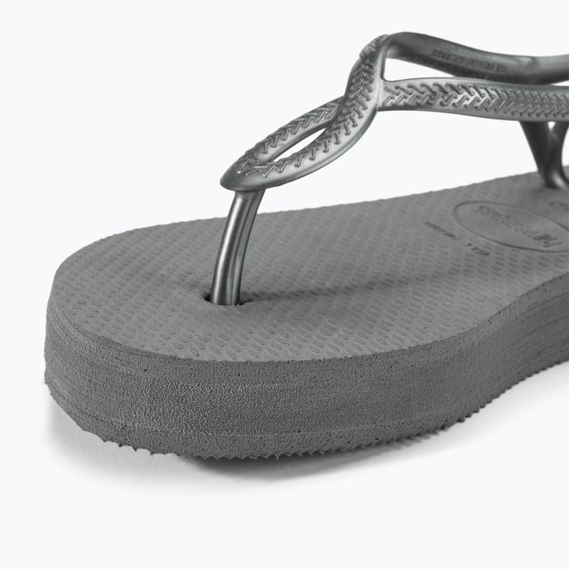 Жіночі босоніжки Havaianas Luna Flatform сірі сталеві 7