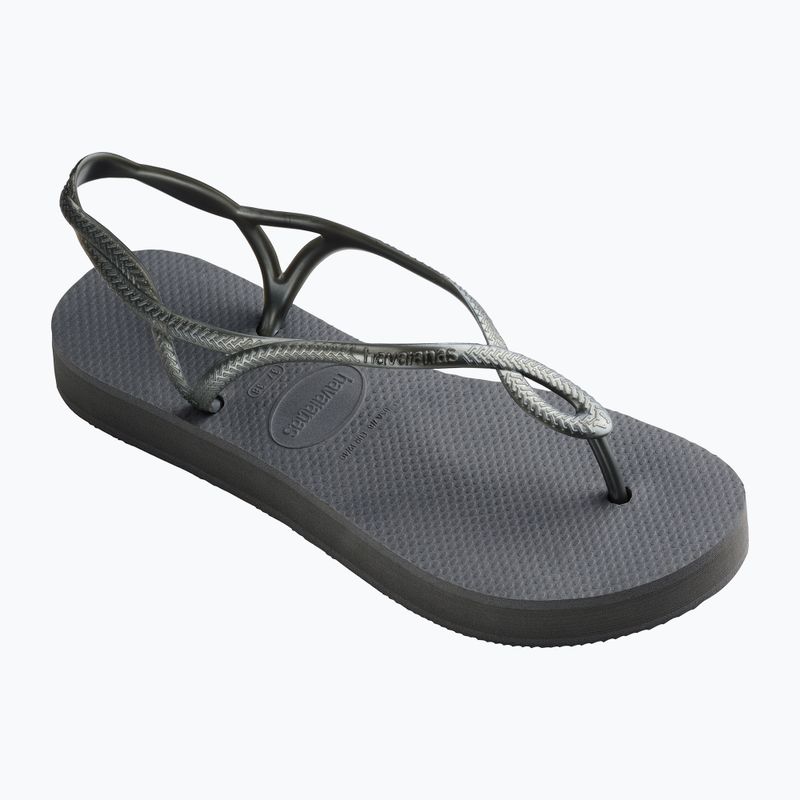 Жіночі босоніжки Havaianas Luna Flatform сірі сталеві 8