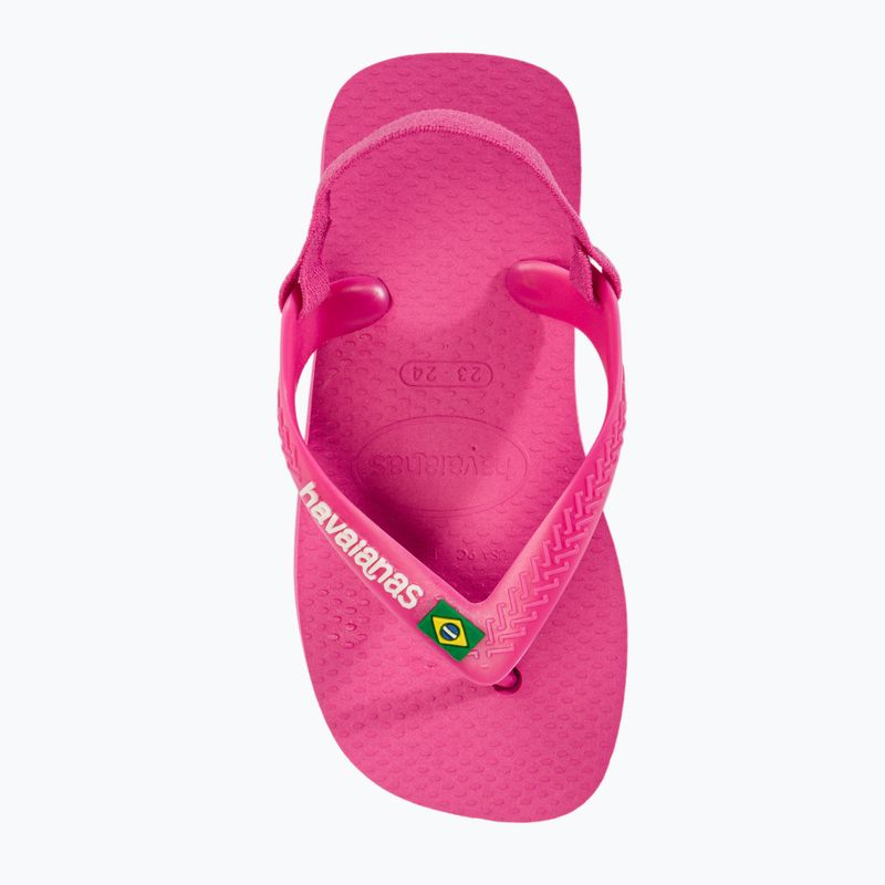 Босоніжки Havaianas Baby Brasil Logo II рожевий флюс / білий 6