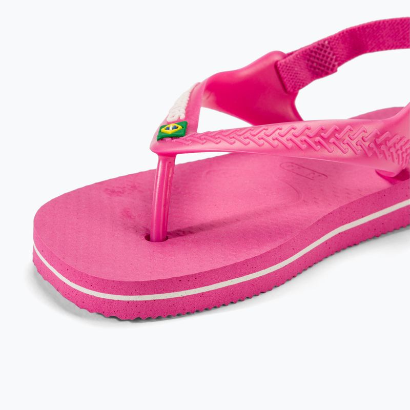 Босоніжки Havaianas Baby Brasil Logo II рожевий флюс / білий 8