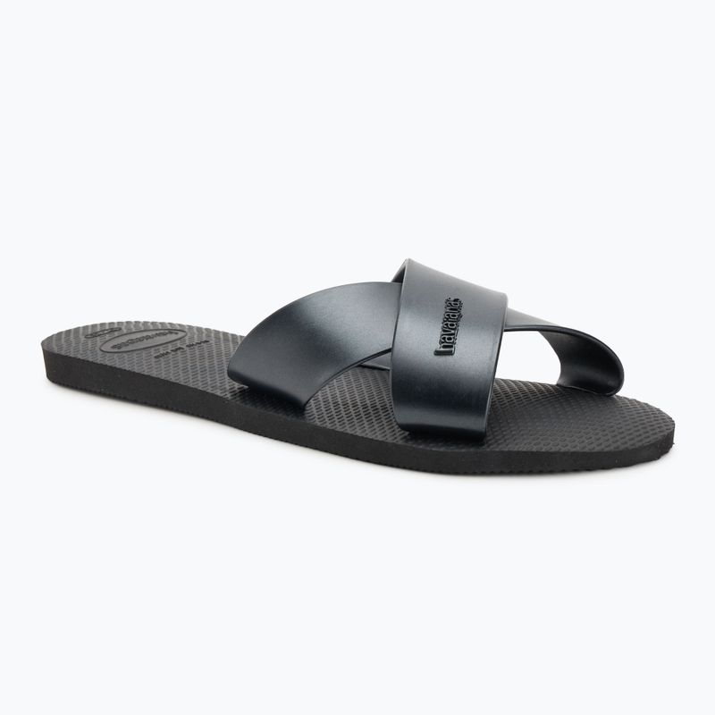 Шльопанці жіночі Havaianas Aqua Metallic black