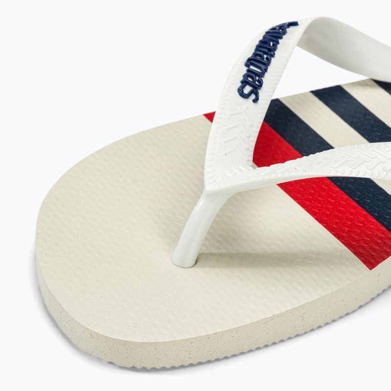 Шльопанці Havaianas Top Nautical білий / білий / темно-синій 7