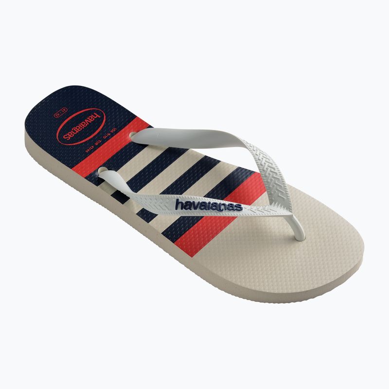 Шльопанці Havaianas Top Nautical білий / білий / темно-синій 8