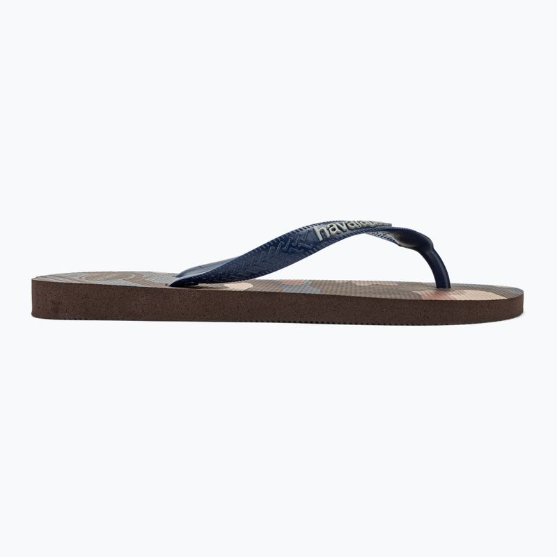 Чоловічі шльопанці Havaianas Top Camu темно-коричневі 2