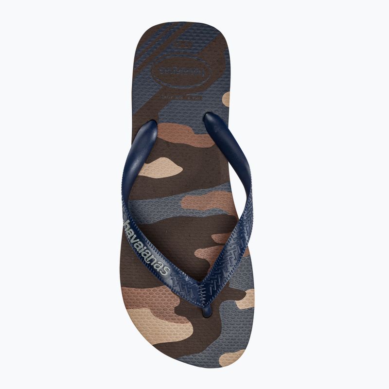 Чоловічі шльопанці Havaianas Top Camu темно-коричневі 5