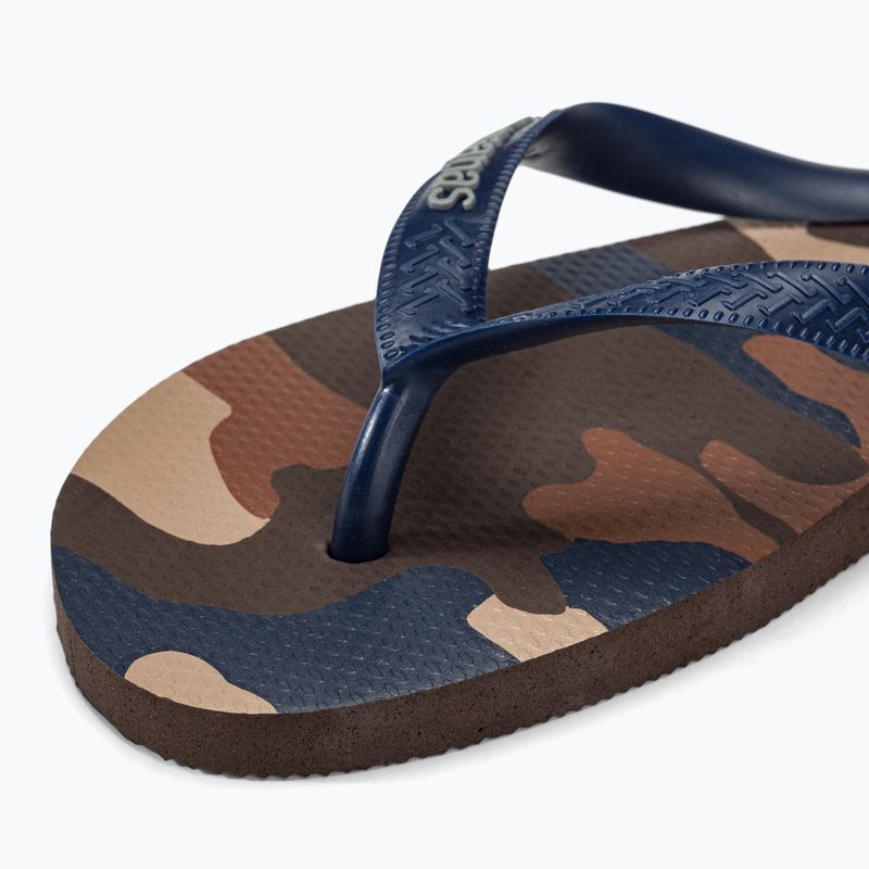 Чоловічі шльопанці Havaianas Top Camu темно-коричневі 7