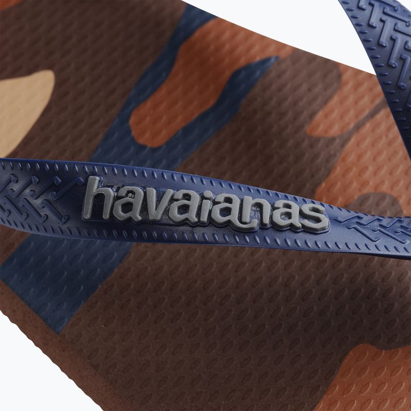 Чоловічі шльопанці Havaianas Top Camu темно-коричневі 12