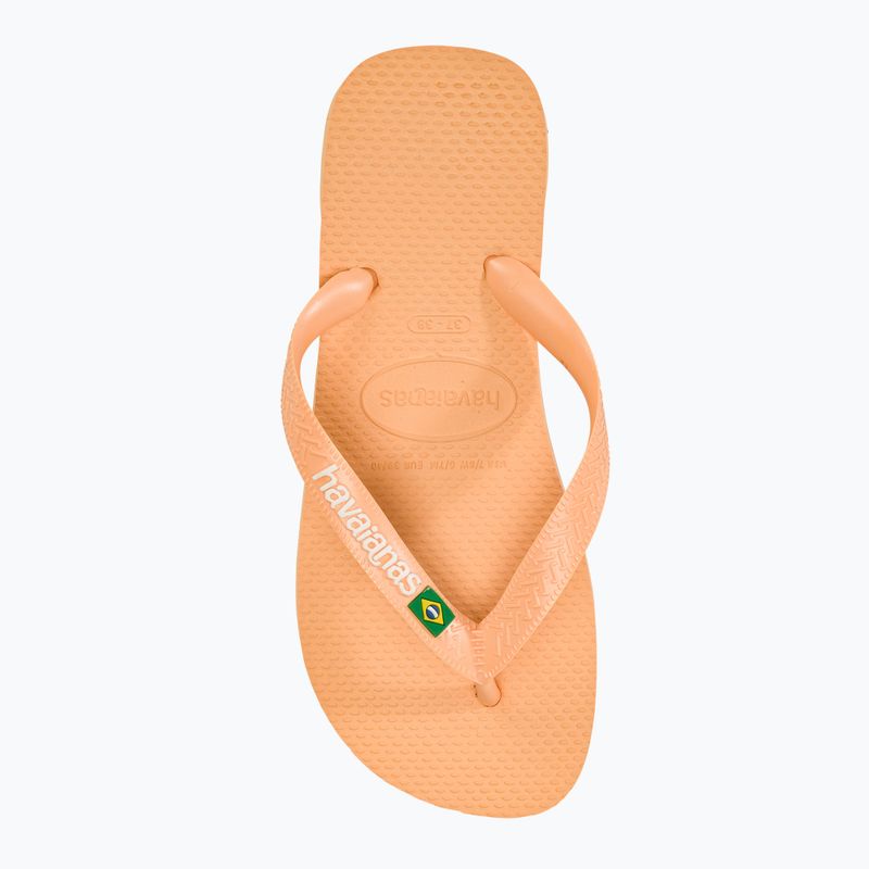 Персикові шльопанці Havaianas Brasil Logo 5