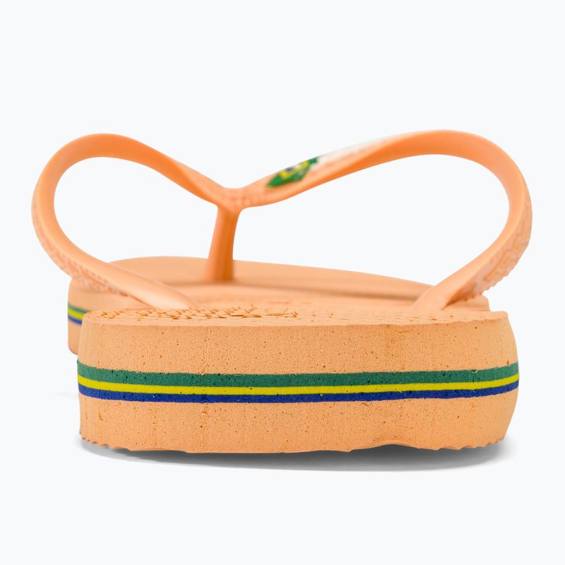 Персикові шльопанці Havaianas Brasil Logo 6