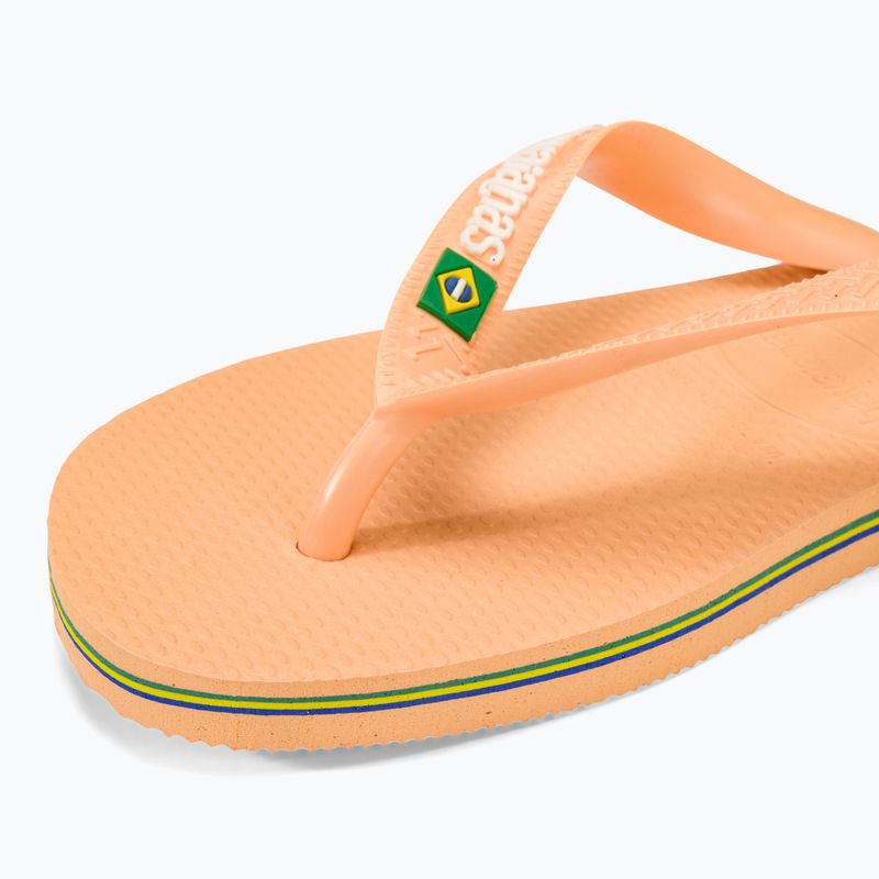 Персикові шльопанці Havaianas Brasil Logo 7