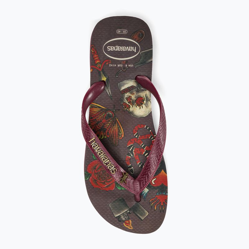 Чоловічі шльопанці Havaianas Top Tribo темно-коричневі 5