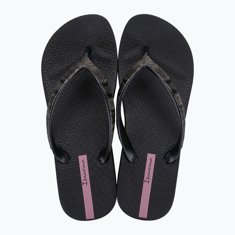 Жіночі шльопанці Ipanema Mesh X Plat чорний/чорний/бузковий 2