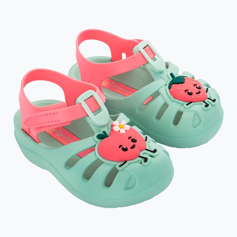 Босоніжки Ipanema Summer XIV Baby зелено-рожеві