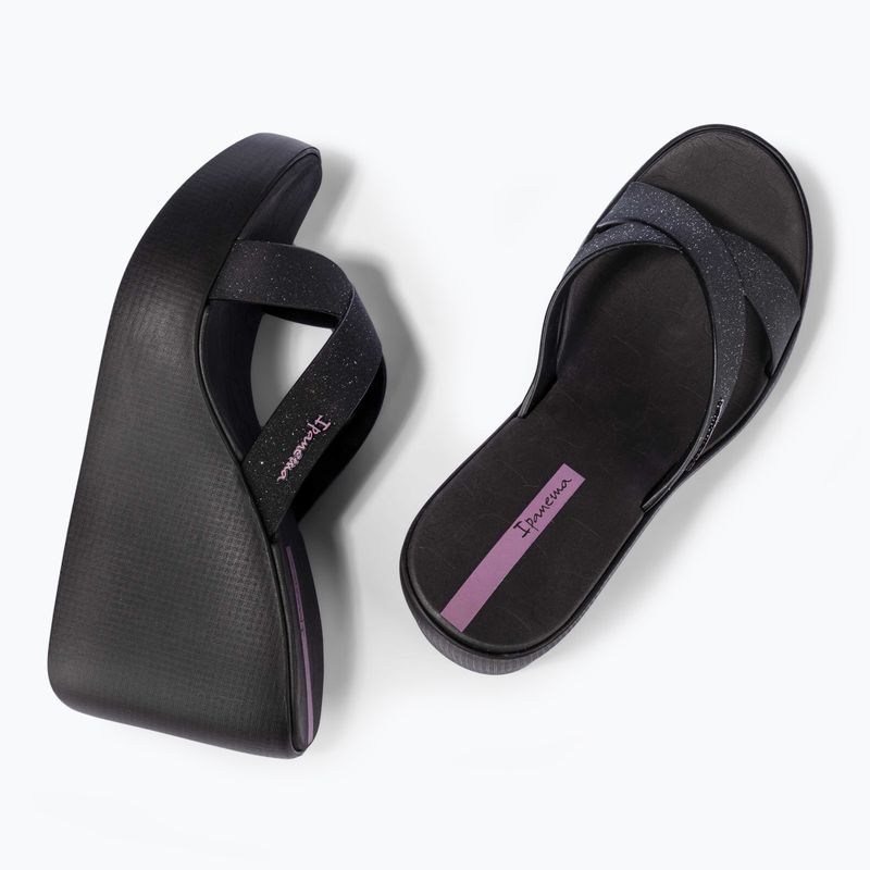 Шльопанці жіночі Ipanema High Fashion II Slide black/glitter black/lilac 3