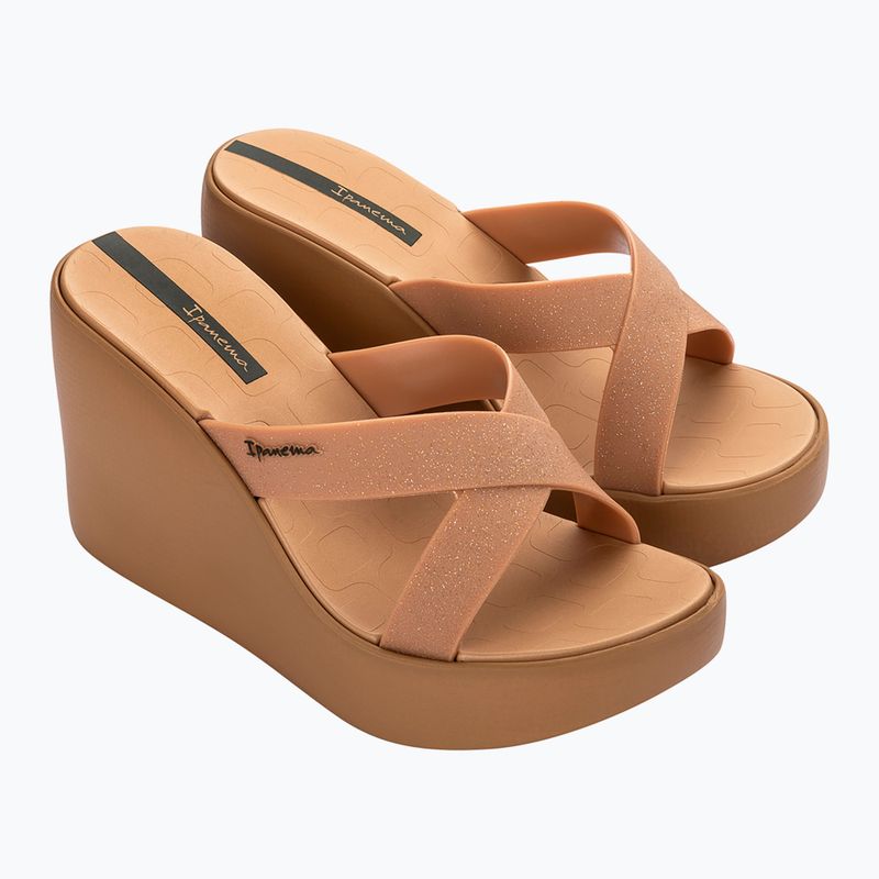 Шльопанці жіночі Ipanema High Fashion II Slide beige/glitter beige/green