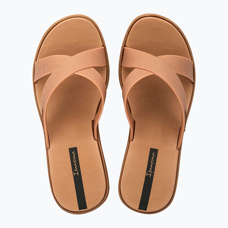 Шльопанці жіночі Ipanema High Fashion II Slide beige/glitter beige/green 2