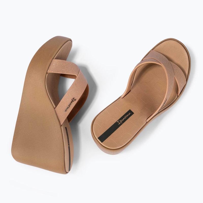 Шльопанці жіночі Ipanema High Fashion II Slide beige/glitter beige/green 3