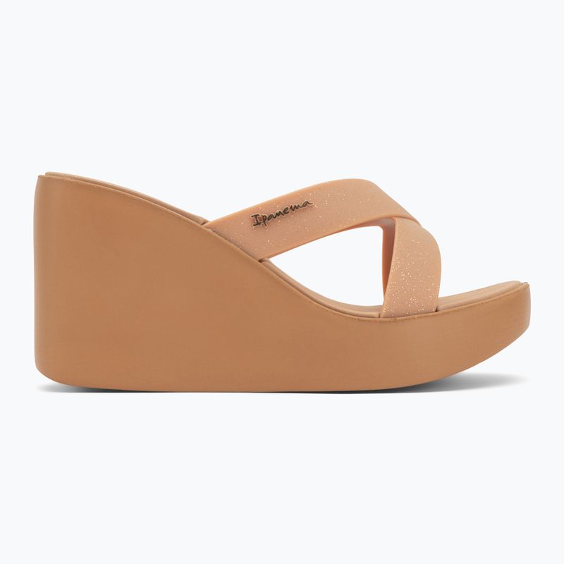 Шльопанці жіночі Ipanema High Fashion II Slide beige/glitter beige/green 2