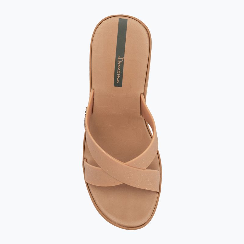 Шльопанці жіночі Ipanema High Fashion II Slide beige/glitter beige/green 5