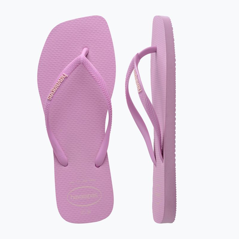 Жіночі шльопанці з квадратним логотипом Havaianas Pop Up свіжа лаванда 11