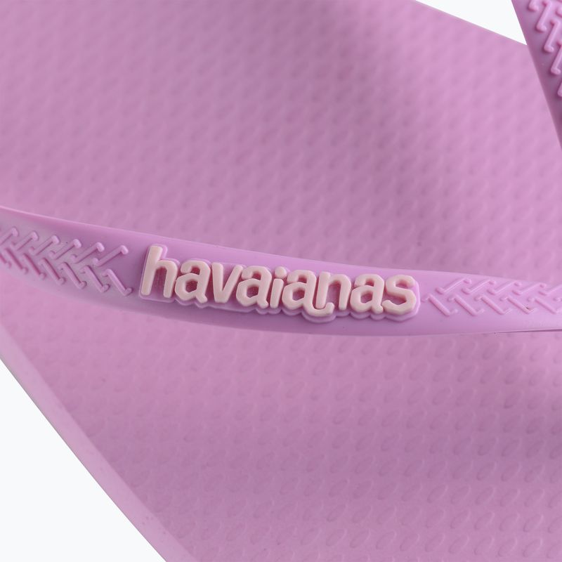 Жіночі шльопанці з квадратним логотипом Havaianas Pop Up свіжа лаванда 12