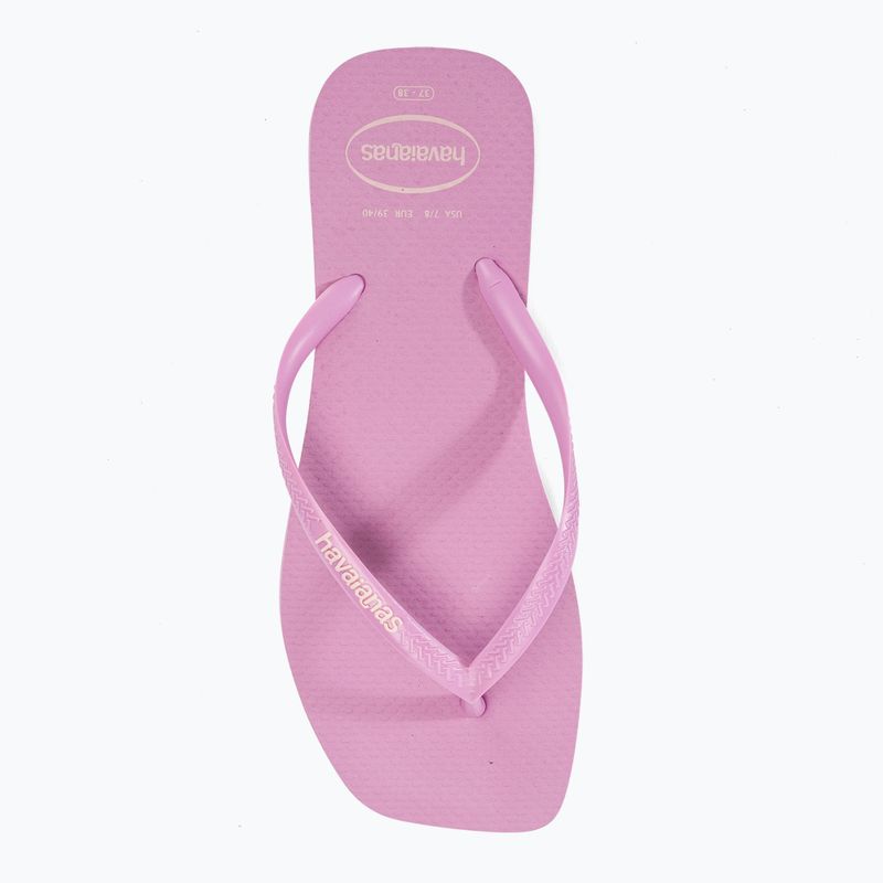 Жіночі шльопанці з квадратним логотипом Havaianas Pop Up свіжа лаванда 5