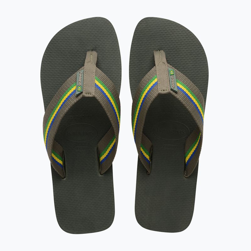 Чоловічі шльопанці Havaianas Urban Brasil оливково-зелені 11