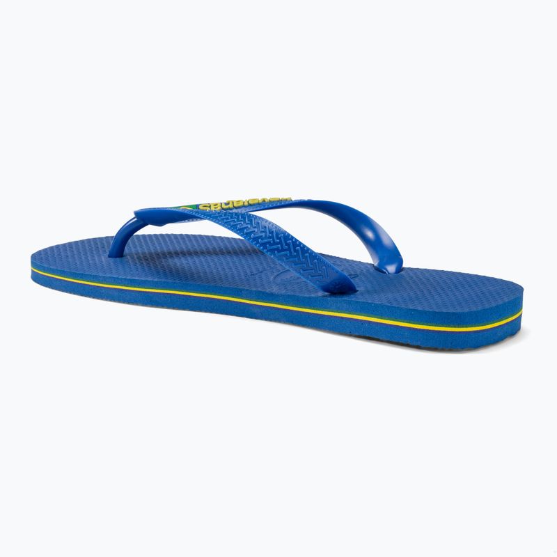 Неонові шльопанці Havaianas Brasil Logo Неонові шльопанці зоряно-сині / зоряно-сині 3