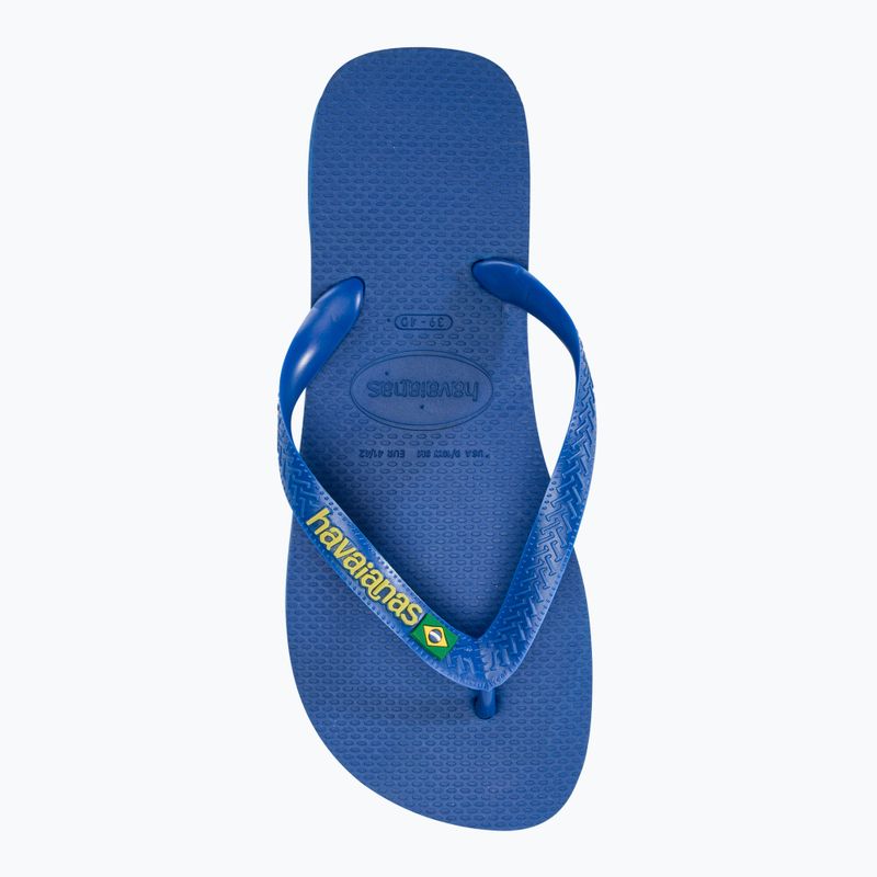 Неонові шльопанці Havaianas Brasil Logo Неонові шльопанці зоряно-сині / зоряно-сині 5