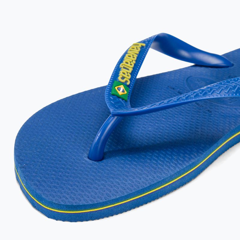 Неонові шльопанці Havaianas Brasil Logo Неонові шльопанці зоряно-сині / зоряно-сині 7