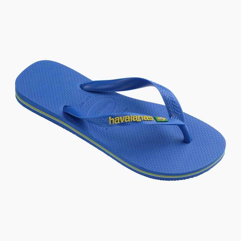 Неонові шльопанці Havaianas Brasil Logo Неонові шльопанці зоряно-сині / зоряно-сині 8