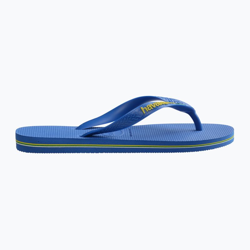 Неонові шльопанці Havaianas Brasil Logo Неонові шльопанці зоряно-сині / зоряно-сині 9