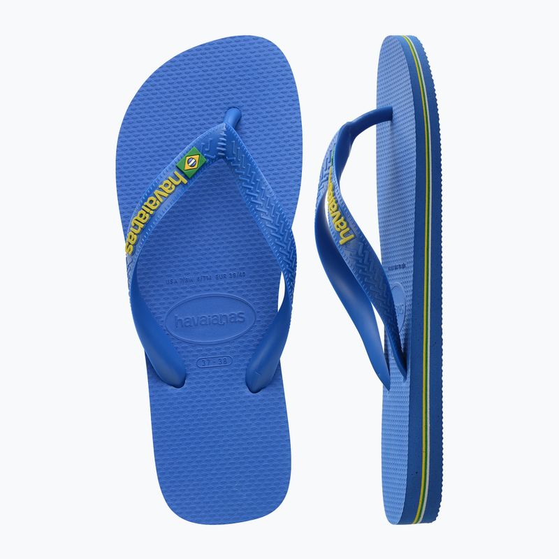 Неонові шльопанці Havaianas Brasil Logo Неонові шльопанці зоряно-сині / зоряно-сині 11