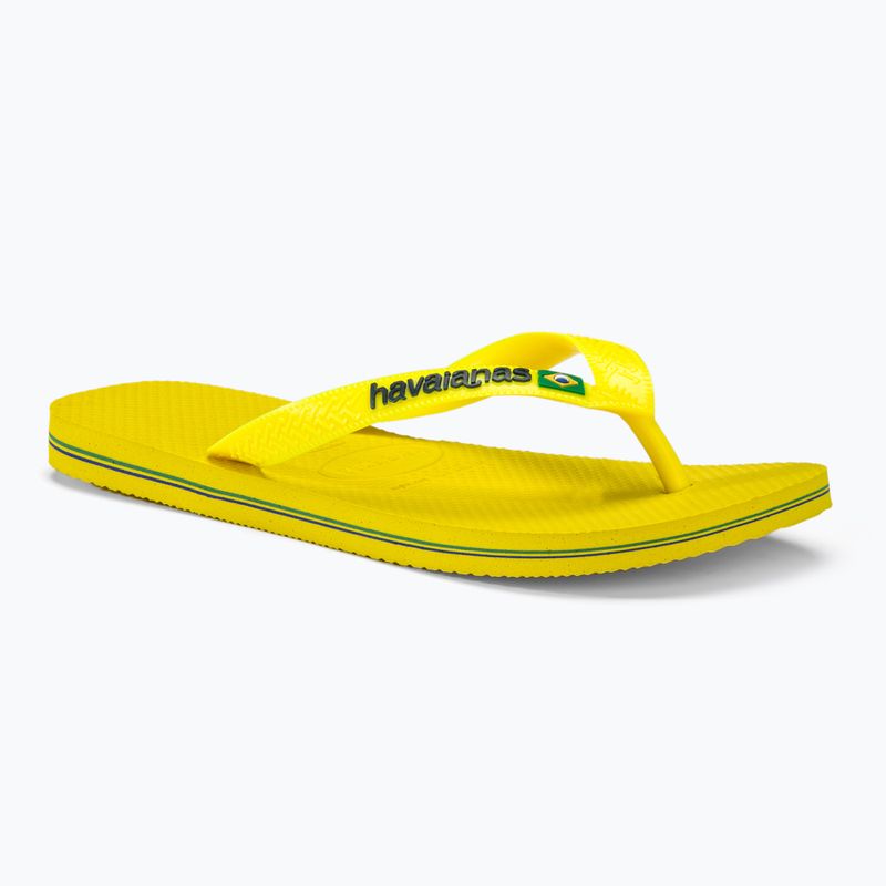 Шльопанці Havaianas Brasil Logo Neon цитрусово-жовті / цитрусово-жовті