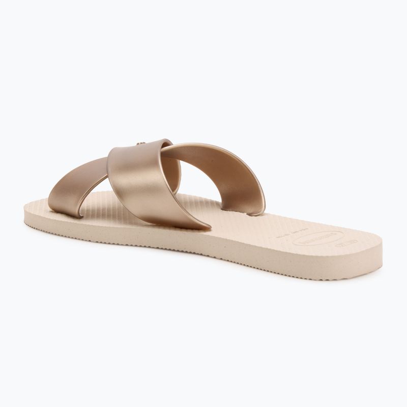 Шльопанці жіночі Havaianas Aqua Metallic beige 3