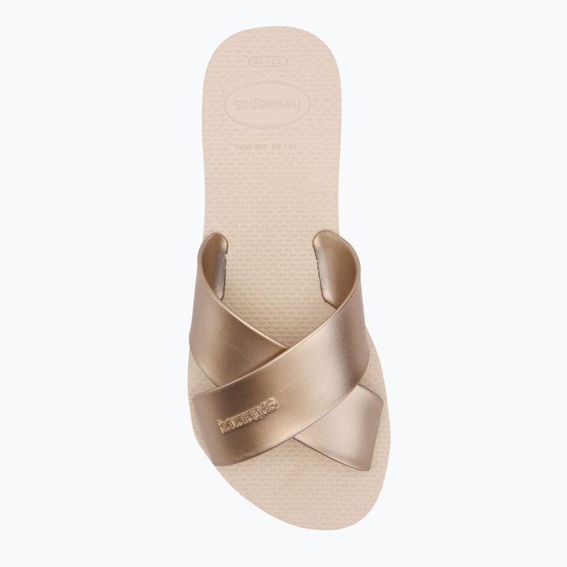 Шльопанці жіночі Havaianas Aqua Metallic beige 5