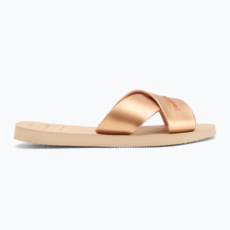 Шльопанці жіночі Havaianas Aqua Metallic golden 2