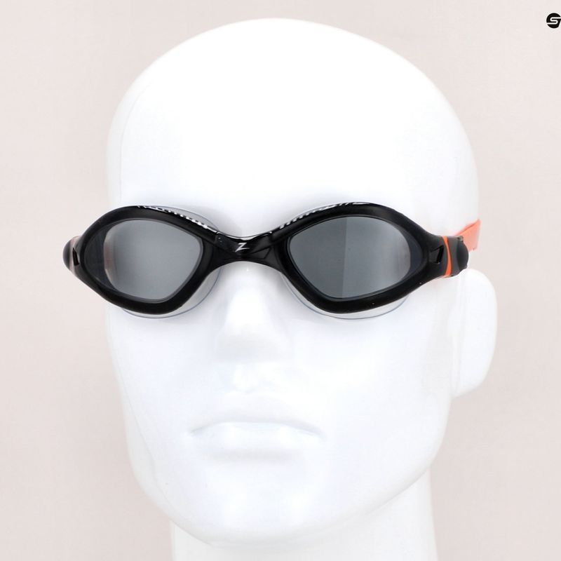 Окуляри для плавання Zoggs Tiger LSR+ black/orange/tint smoke 461093 7