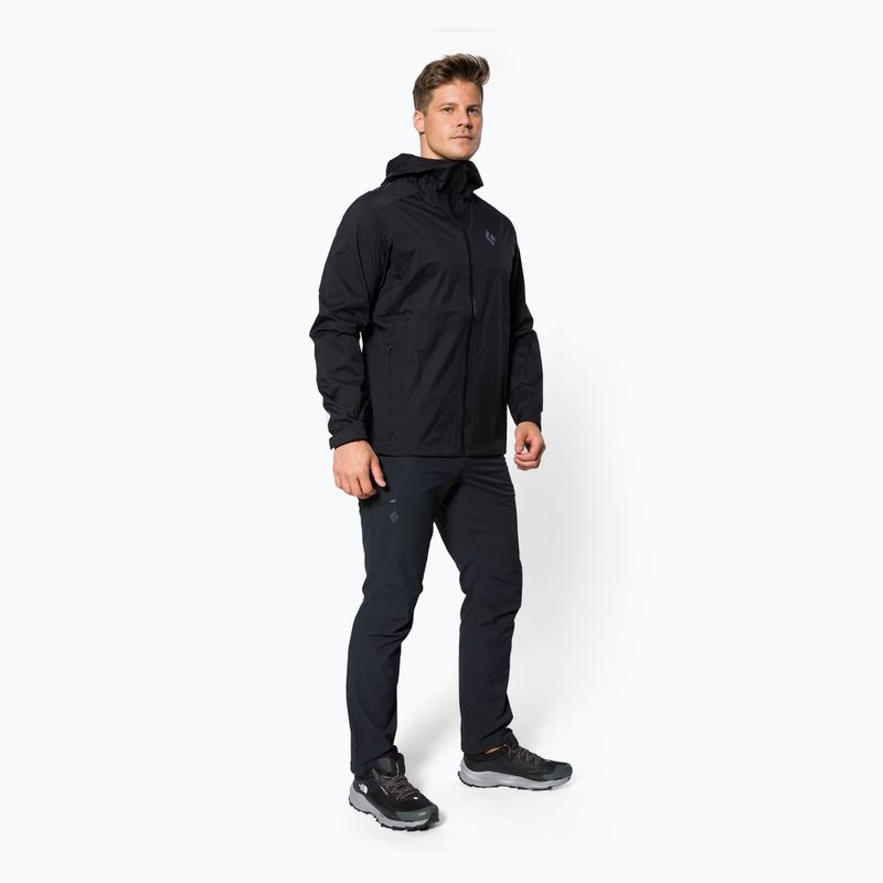 Куртка дощовик чоловіча Black Diamond Stormline Stretch black 2