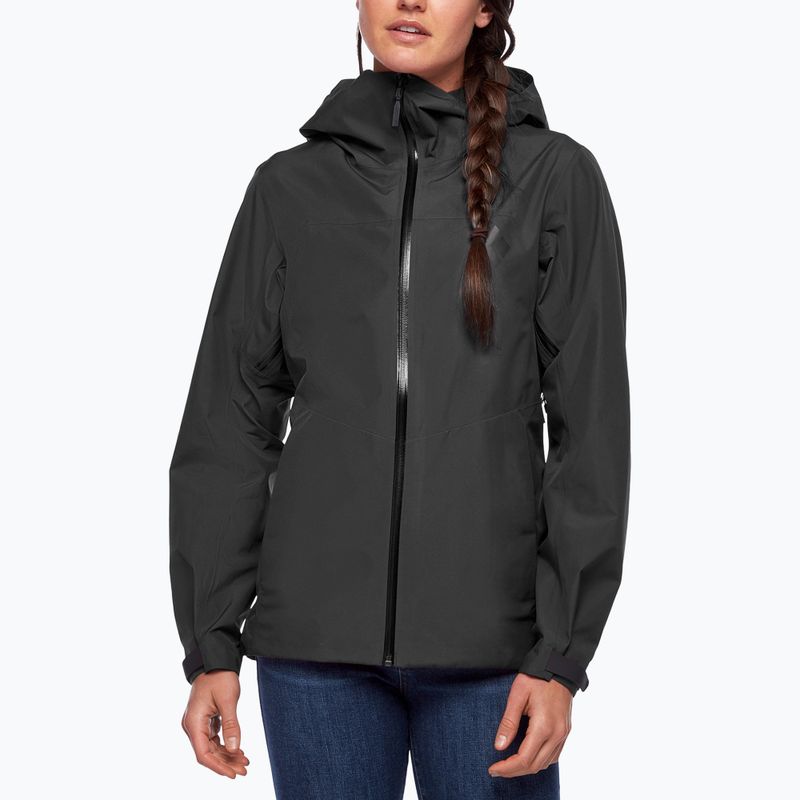 Куртка дощовик жіноча Black Diamond Liquid Point black 6