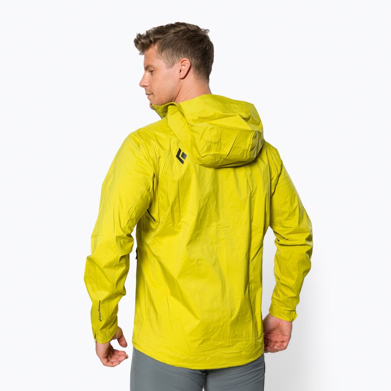 Куртка дощовик чоловіча Black Diamond Stormline Stretch sulphur 3