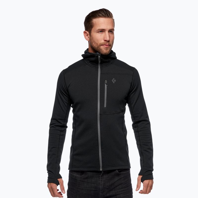 Кофта трекінгова чоловіча Black Diamond Coefficient Fleece Hoody black