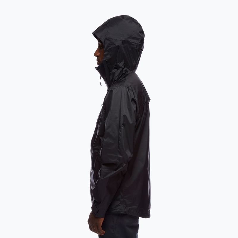 Куртка дощовик чоловіча Black Diamond Treeline black 3