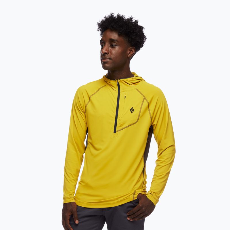 Кофта трекінгова чоловіча Black Diamond Alpenglow Pro Hoody sulphur 2