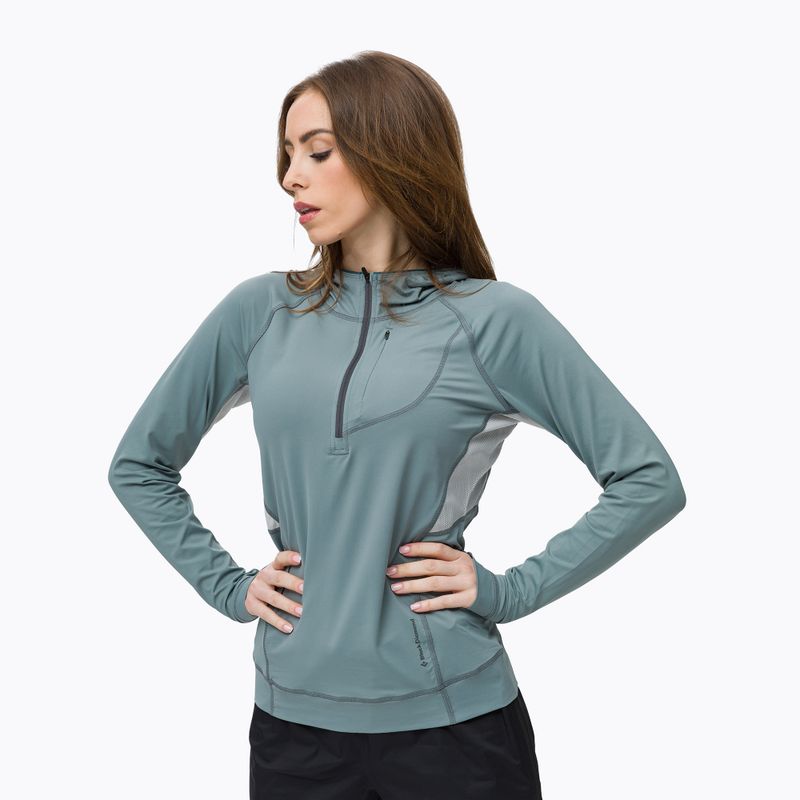 Кофта трекінгова жіноча Black Diamond Alpenglow Pro Hoody storm blue