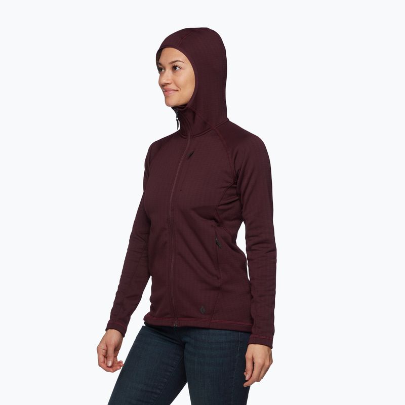 Кофта трекінгова жіноча Black Diamond Factor Hoody bordeaux 3