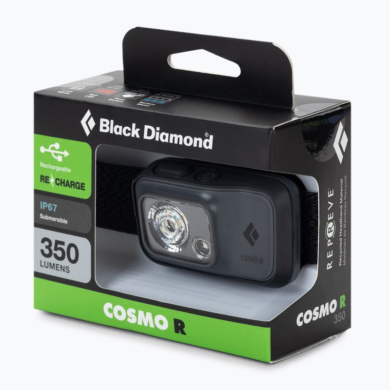 Налобний ліхтарик Black Diamond Cosmo 350-R сірий BD6206770004ALL1