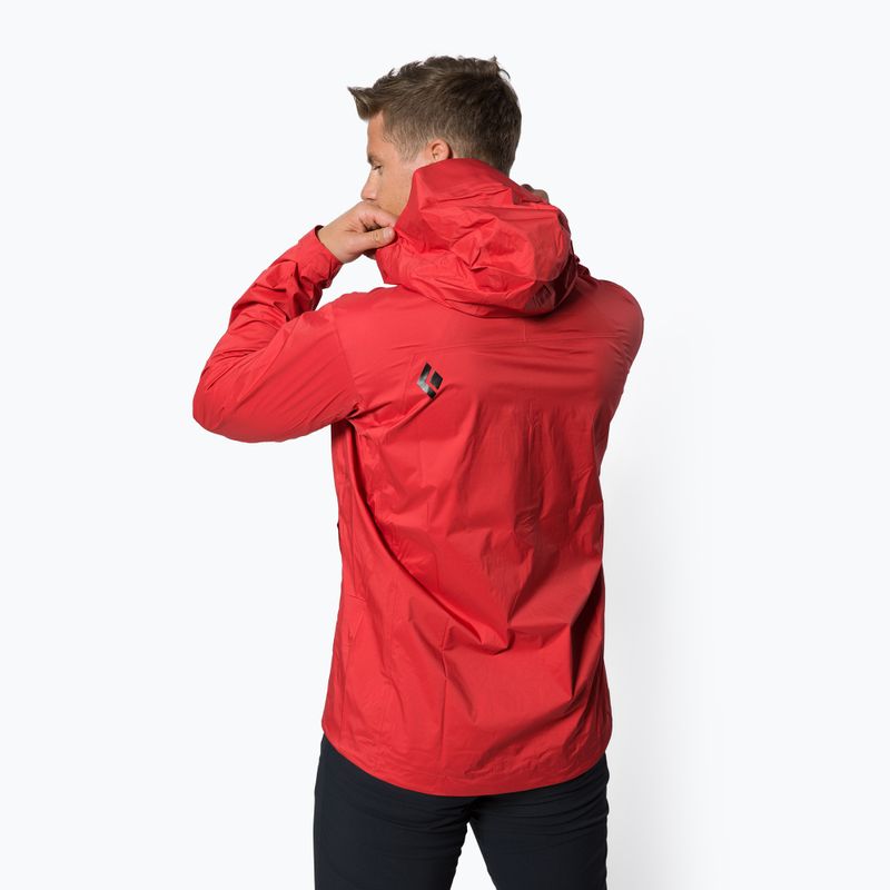 Куртка дощовик чоловіча Black Diamond Stormline Stretch carmine 3