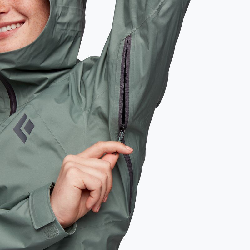 Куртка дощовик жіноча Black Diamond Stormline Stretch Rain laurel green 4