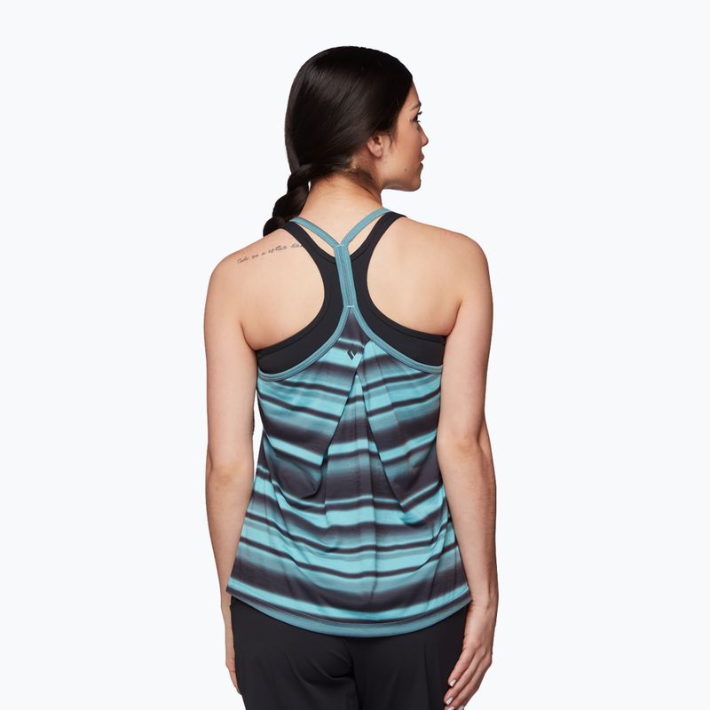 Футболка трекінгова жіноча Black Diamond Integrale Tank coastal stripe blue 2